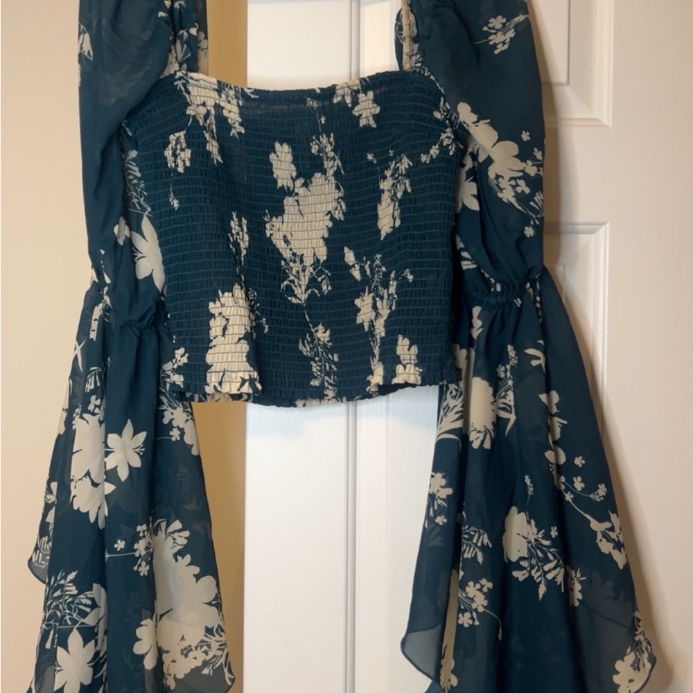 Floral Smocked Women's Top